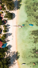 Vista aerea de Pulau perhentian Besar, Malasia.