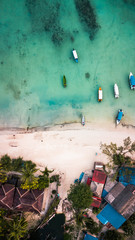 Vista aerea de Pulau perhentian Besar, Malasia.