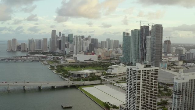 Dlog drone footage Downtown Miami