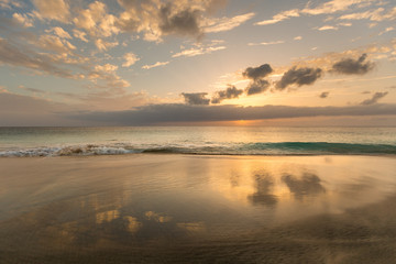 Beautiful sunset over ocean