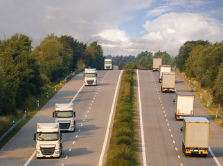 trucks on the German motorway