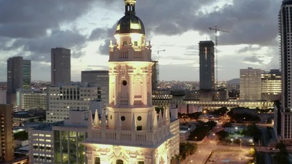 Miami Freedom Tower at night