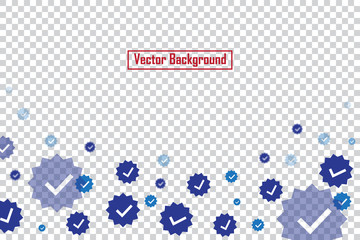 Social nets Ok buttons isolated on transparent background. Ok buttons for live stream video chat likes falling background vector design template