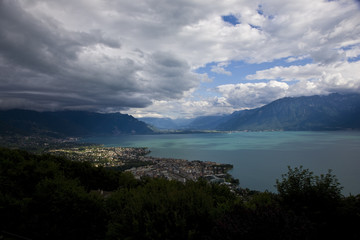 Lake Geneva landscape from Vevey