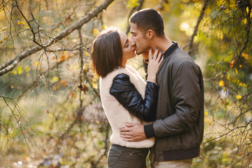 Fototapeta premium couple in the park