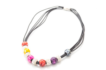 necklace, subject isolated on white background