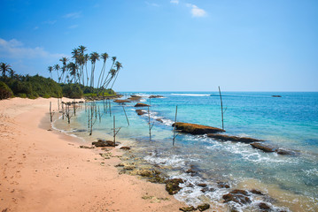 beautiful seascape, tropical beach, Sri Lanka