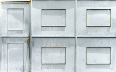 door with warehouse closeup photo