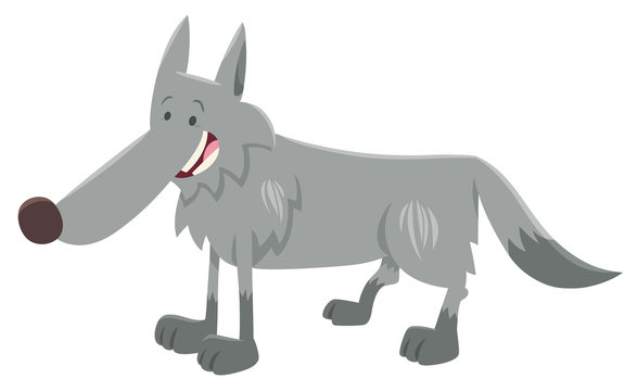 wolf wild animal cartoon character