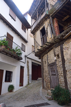 streets of  Mogarraz, Sierra de Francia Nature Reserve; Salamanca province; Castilla Leon; Spain