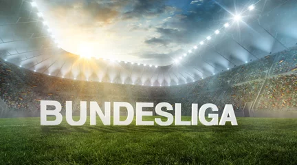 Papier Peint photo Foot Bundesliga comme texte dans le stade