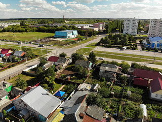city of Gryazi in Russia, aerial photography