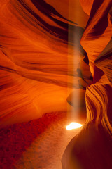 Light beam into Upper Antelope Canyon