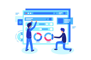 Online teamwork in group.