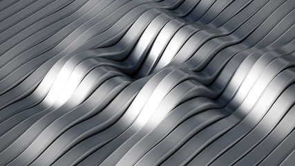 Gray background with lines. 3d illustration, 3d rendering.