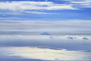 上空からの夏富士