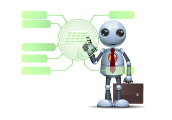 little robot using new  technology digital panel