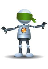 little robot playing hide and seek