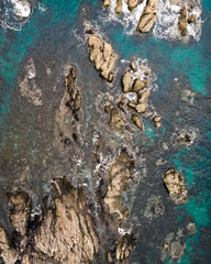 Drone photo over coastline