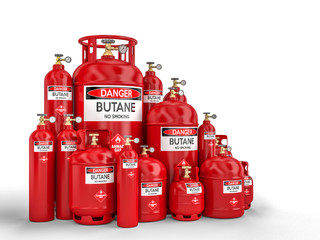butane cylinder container