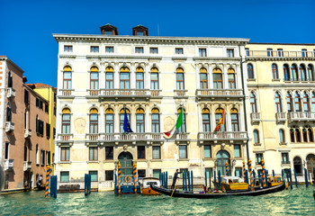 Colorful Grand Canal Gondola Venice Italy