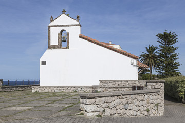 Hermitage in Comillas facing the sea, Cantabria, Spain