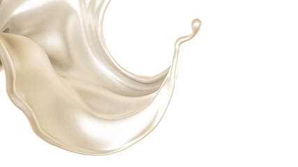 A splash of milk. 3d illustration, 3d rendering.