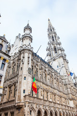 Fototapeta na wymiar Brussels town hall building located on the famous Grand Place in Brussels