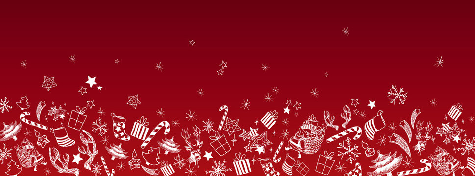 Christmas doodles background