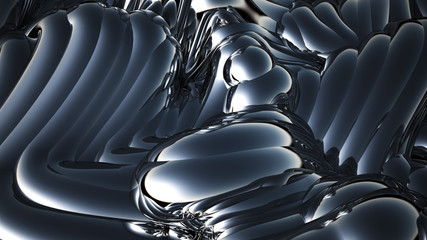 Fototapeta premium Gray metallic background. 3d illustration, 3d rendering.