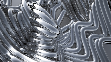 Gray metallic background. 3d illustration, 3d rendering.