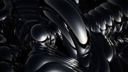 Black metallic background. 3d illustration, 3d rendering.