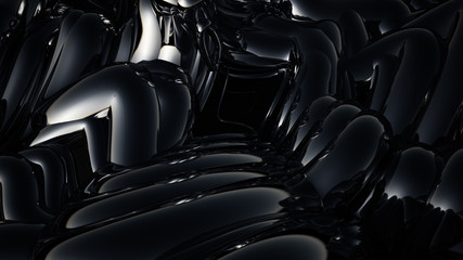 Black metallic background. 3d illustration, 3d rendering.