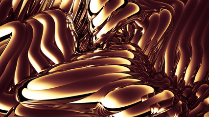 Gold metal background. 3d illustration, 3d rendering.