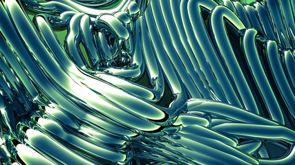 Green metallic background. 3d illustration, 3d rendering.