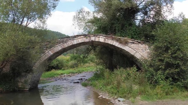 Old Roman bridge in Rodopi mountain