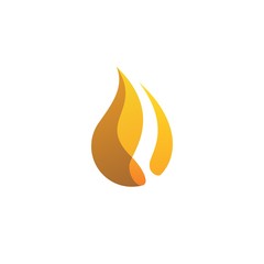 oil drop yellow logo fuel lubricant mining icon vector