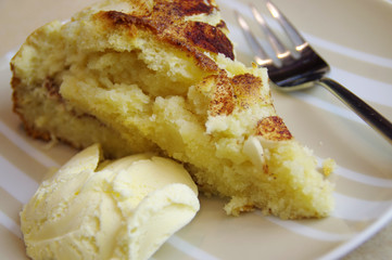 Apple cake on plate
