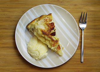 Apple cake on plate