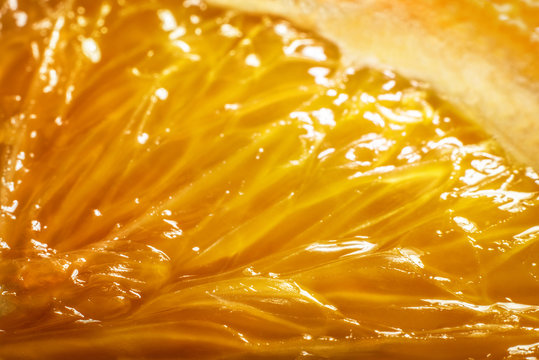 Orange texture background. Abstract macro shoot.