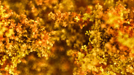 Beautiful autumn background with leaves. 3d illustration, 3d rendering.