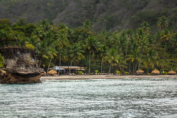 Marigot Bay Saint Lucia, Caribbean Sea. Exposure done while in a boat tour of Santa Lucia coast.