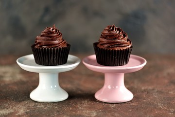 Delicious homemade chocolate capkakes.
