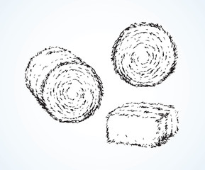 Haystack. Vector drawing © Marina