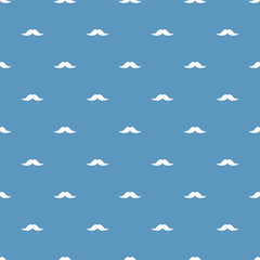 Seamless pattern with mustache. Vector