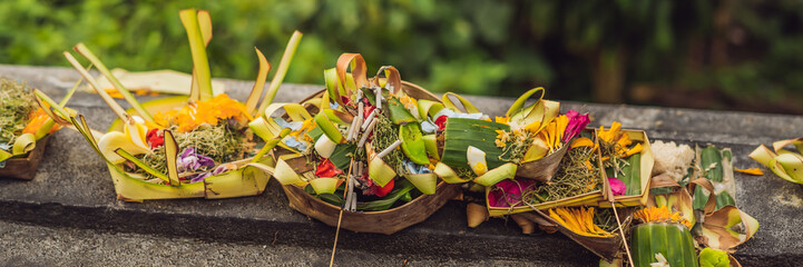 Balinese Hindu Offerings Called Canang. Canang sari is one of the daily offerings made by Balinese...