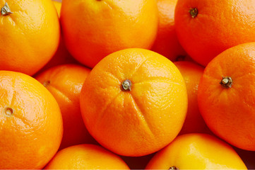 A lot of Sweet oranges. 
The fruit of the citrus.