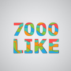 A number of likes made by colorful layered characters, vector illustration