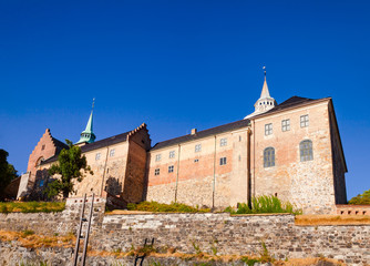 Fototapeta na wymiar Akershus Castle and Fortress central Oslo Norway Scandanavia