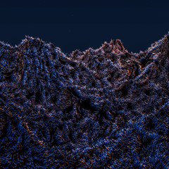 cosmic fantastic landscape. the surface of the planet. 3D rendering